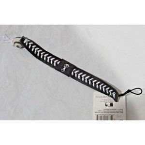 Black Brewers Sausage Man w/White Stitching Team Baseball Seam Bracelet Gamewear